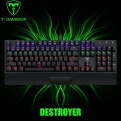 T-DAGGER Destroyer RGB Rainbow Mechanical Gaming Keyboard Clicky (TGK305)