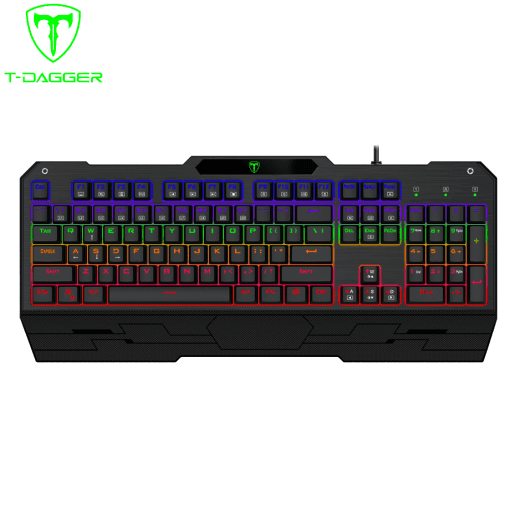 T-DAGGER Battleship T-TGK301 Gaming Mechanical Keyboard Rainbow Led Light with Blue Switch