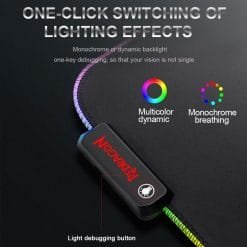 Redragon P026 PLUTO RGB LED Large Gaming MousePad Soft Matt with Nonslip Base, Stitched Edges (330 X 260 X 3MM) 12 Redragon P026 PLUTO RGB LED Large Gaming MousePad Soft Matt with Nonslip Base, Stitched Edges (330 X 260 X 3MM) - Image 6