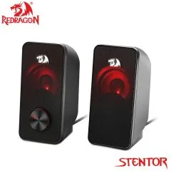 Redragon GS500 STENTOR PC Gaming Speaker 2.0 Channel Stereo Desktop Computer Speaker with Red Backlight