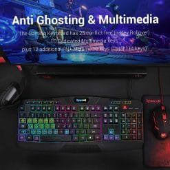 Redragon S101 Wired RGB Backlit Gaming Keyboard, Mouse, Mouse Pad, Headset Combo 4 in 1 Bundle 15 Redragon S101 Wired RGB Backlit Gaming Keyboard, Mouse, Mouse Pad, Headset Combo 4 in 1 Bundle - Image 8