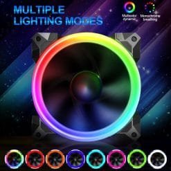 Alternative view of Redragon 120mm Pack of 3 PC Cooling Fans RGB LED Quiet High Airflow (GC-F008)