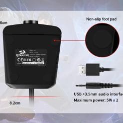 Redragon GS530 AIR 3.5mm Stereo 2.0 PC Gaming RGB Smart Speakers 13 Redragon GS530 AIR 3.5mm Stereo 2.0 PC Gaming RGB Smart Speakers - Image 6