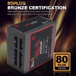 Alternative view of Redragon RGPS 600W Full Module Gaming PC Power Supply 80PLUS Bronze (GC-PS003)
