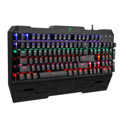 Alternative view of T-DAGGER Battleship T-TGK301 Gaming Mechanical Keyboard Rainbow Led Light with Blue Switch