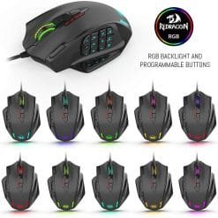 Redragon M908 IMPACT 12400 DPI RGB Gaming Mouse 19 Programmable Buttons Laser Wired MMO 12 Redragon M908 IMPACT 12400 DPI RGB Gaming Mouse 19 Programmable Buttons Laser Wired MMO - Image 5