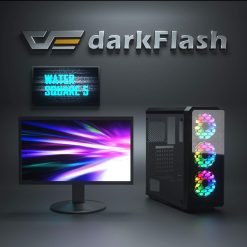 Aigo darkFlash Water Square 5 Dual Tempered Glass ATX Mid-Tower Desktop Gaming Case Honeycomb Design without Fans - Image 4