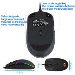 Redragon M719 INVADER RGB Wired Gaming Mouse 10000 DPI 7 Programmable Buttons 13 Redragon M719 INVADER RGB Wired Gaming Mouse 10000 DPI 7 Programmable Buttons - Image 6
