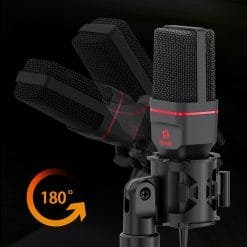 Redragon GM100 SEYFERT Gaming Streaming and Studio Microphone with stand 3.5mm Connector Mic 10 Redragon GM100 SEYFERT Gaming Streaming and Studio Microphone with stand 3.5mm Connector Mic - Image 3