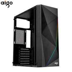 Aigo Rainbow 2 ATX Chassis Acrylic Side Panel RGB Gaming Computer Case without Fans