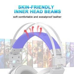 Redragon H320 LAMIA 2 7.1 Surround Sound RGB USB Gaming Headset with Stand White 8 Redragon H320 LAMIA 2 7.1 Surround Sound RGB USB Gaming Headset with Stand White - Image 4