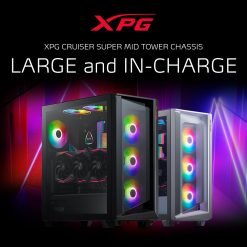 Alternative view of XPG CRUISER SUPER Mid-Tower RGB PC Gaming Case Chassis with 3 Fans Included Black