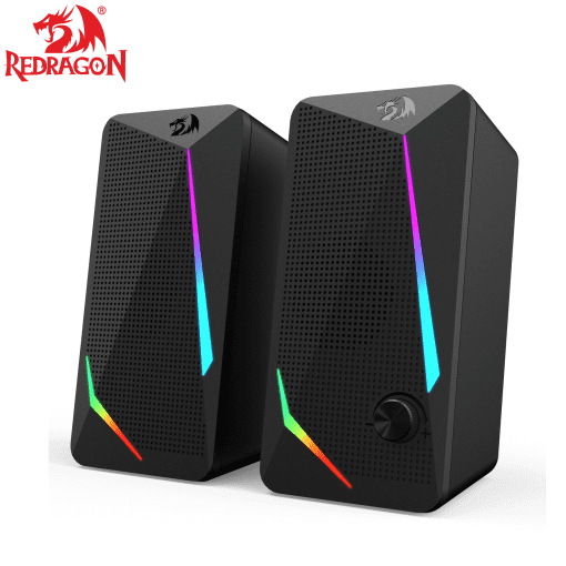 Redragon GS510 WALTZ RGB Desktop 2.0 Channel Stereo Speaker USB Powered