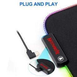 Redragon P026 PLUTO RGB LED Large Gaming MousePad Soft Matt with Nonslip Base, Stitched Edges (330 X 260 X 3MM) 13 Redragon P026 PLUTO RGB LED Large Gaming MousePad Soft Matt with Nonslip Base, Stitched Edges (330 X 260 X 3MM) - Image 7