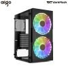 Aigo DarkFlash BF1 ATX Mid Tower Gaming Tempered Glass Computer Case with 2X 20cm 200mm RGB Big Fans