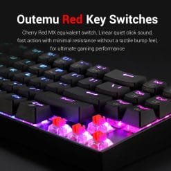 Redragon K599 Deimos KRS RGB Mechanical Gaming Keyboard 2.4G wireless Dual Mode Red Switch 70 Keys - Image 3