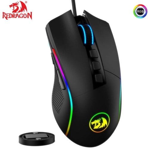 Redragon M721 Pro Lonewolf2 RGB Gaming Mouse 32,000 DPI Adjustable Comfortable Grip Ergonomic