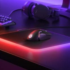Alternative view of SteelSeries QCK PRISM Medium Cloth RGB Gaming Mouse Pad
