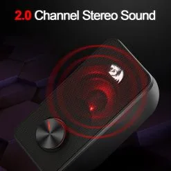 Alternative view of Redragon GS500 STENTOR PC Gaming Speaker 2.0 Channel Stereo Desktop Computer Speaker with Red Backlight
