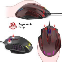 Redragon M908 IMPACT 12400 DPI RGB Gaming Mouse 19 Programmable Buttons Laser Wired MMO 11 Redragon M908 IMPACT 12400 DPI RGB Gaming Mouse 19 Programmable Buttons Laser Wired MMO - Image 4