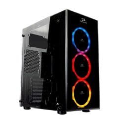 Alternative view of Redragon GC-605 Thundercracker RGB LED Tempered Glass Gaming Desktop Case