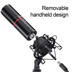 Alternative view of Redragon GM300 BLAZAR Gaming Stream High end Microphone and Kit metal made Support circle LED