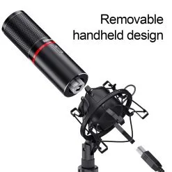 Alternative view of Redragon GM300 BLAZAR Gaming Stream High end Microphone and Kit metal made Support circle LED