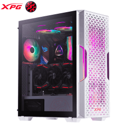 XPG STARKER AIR Mid-Tower PC Gaming Case Chassis with 2 Fans Included White