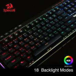 Alternative view of Redragon K580 VATA RGB Mechanical Gaming Keyboard 104 Keys Anti-Ghosting Macro Keys Blue Switches
