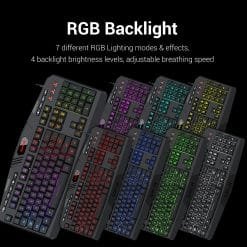 Redragon S101-3 Wired Gaming Keyboard and Mouse Combo, RGB Backlit Gaming Keyboard with Multimedia Keys 3200 DPI 9 Redragon S101-3 Wired Gaming Keyboard and Mouse Combo, RGB Backlit Gaming Keyboard with Multimedia Keys 3200 DPI - Image 5