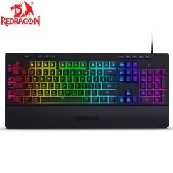 Redragon K512 RGB Membrane Gaming Keyboard with Multimedia Keys 6 Extra On-Board Macro Keys and Media Control