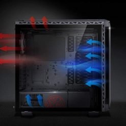 XPG BATTLECRUISER Mid-Tower 4 RGB Fans Tempered Glass Panel PC Gaming Case - Black 9 XPG BATTLECRUISER Mid-Tower 4 RGB Fans Tempered Glass Panel PC Gaming Case - Black - Image 4