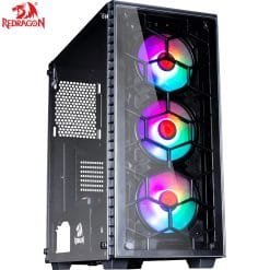 Alternative view of Redragon Diamond Storm PRO CA903 Gaming PC Case Tempered Glass Multi Color Backlite