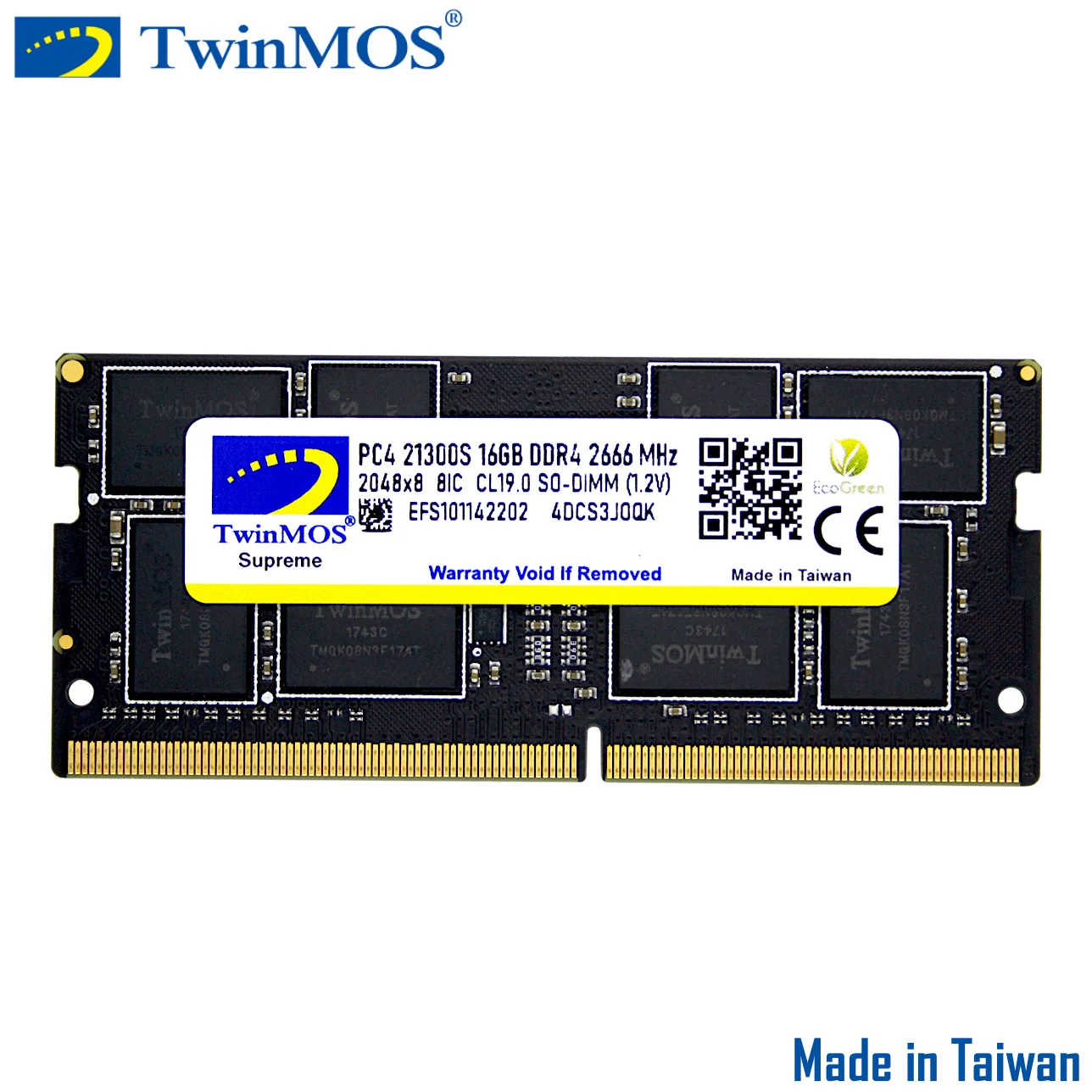 TwinMOS 16GB DDR4 2666Mhz Laptop Memory RAM SO-DIMM with TOP-Grade eTT IC 1 TwinMOS 16GB DDR4 2666Mhz Laptop Memory RAM SO-DIMM with TOP-Grade eTT IC