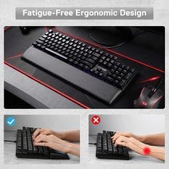 Redragon P037 Meteor L Gaming Keyboard Wrist Rest Pad with Ergonomic Soft Memory Foam for 100% 104 Keys Standard Size 7.12 x 2.87 in, 0.78 inch 12 Redragon P037 Meteor L Gaming Keyboard Wrist Rest Pad with Ergonomic Soft Memory Foam for 100% 104 Keys Standard Size 7.12 x 2.87 in, 0.78 inch - Image 5