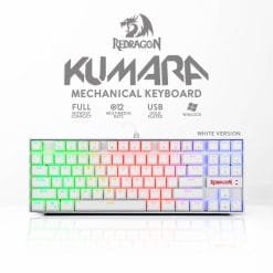 Alternative view of Redragon K552 KUMARA TKL RGB Mechanical Gaming Keyboard Metal Plate Blue Switch Clicky White