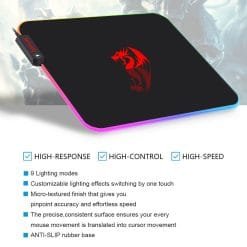 Redragon P026 PLUTO RGB LED Large Gaming MousePad Soft Matt with Nonslip Base, Stitched Edges (330 X 260 X 3MM) 10 Redragon P026 PLUTO RGB LED Large Gaming MousePad Soft Matt with Nonslip Base, Stitched Edges (330 X 260 X 3MM) - Image 4
