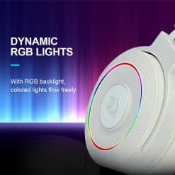 Redragon H320 LAMIA 2 7.1 Surround Sound RGB USB Gaming Headset with Stand White 7 Redragon H320 LAMIA 2 7.1 Surround Sound RGB USB Gaming Headset with Stand White - Image 3