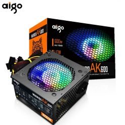 Aigo Warrior AK 600W PC Gaming PSU RGB Power Supply Unit Quiet 120mm RGB Fan 24pin 12V ATX 11 Aigo Warrior AK 600W PC Gaming PSU RGB Power Supply Unit Quiet 120mm RGB Fan 24pin 12V ATX - Image 6