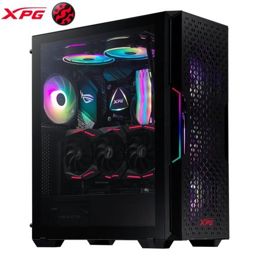 XPG STARKER AIR Mid-Tower PC Gaming Case Chassis with 2 Fans Included Black