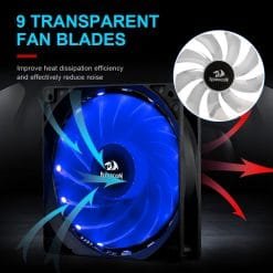 Alternative view of Redragon 120mm Pack of 3 PC Cooling Fans RGB LED Quiet High Airflow (GC-F006)