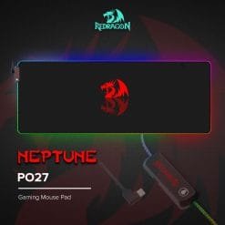Redragon P027 NAPTUNE RGB X Large Gaming MousePad Soft Matt with Nonslip Base, Stitched Edges (800 X 300 X 3MM)