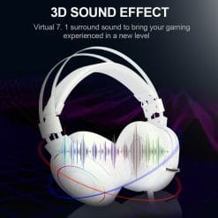 Alternative view of Redragon H320 LAMIA 2 7.1 Surround Sound RGB USB Gaming Headset with Stand White