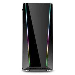 Alternative view of Redragon GC-702 Tailgate Tempered Glass PC Gaming Case Support RGB backlighting SYNC Support up to ATX Motherboards