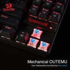 Redragon K552 KUMARA Tenkeyless RGB Mechanical Gaming Keyboard Metal Plate TKL 87 Keys Blue Switch Clicky 6 Redragon K552 KUMARA Tenkeyless RGB Mechanical Gaming Keyboard Metal Plate TKL 87 Keys Blue Switch Clicky - Image 3