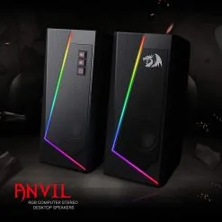 Alternative view of Redragon GS520 ANVIL RGB Desktop 2.0 Channel Gaming Stereo Speaker with 6 Colorful LED Modes