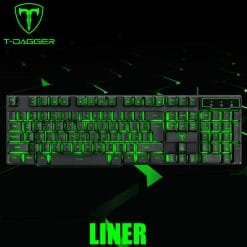 T-DAGGER Liner Membrane Gaming Keyboard 7 Color Backlight (T-TGK107)