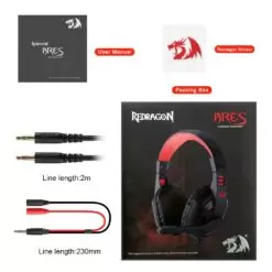 Redragon H120 ARES Wired Gaming Headset with Mic 3.5mm Pro Gamer For PC PS4 Switch Stereo 8 Redragon H120 ARES Wired Gaming Headset with Mic 3.5mm Pro Gamer For PC PS4 Switch Stereo - Image 4