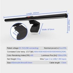 Redragon BERYL GML-113 Dimming Eye-Care LED Desk Lamp Light Bar for Gaming PC Monitor light 12 Redragon BERYL GML-113 Dimming Eye-Care LED Desk Lamp Light Bar for Gaming PC Monitor light - Image 6