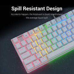 Redragon K552 KUMARA TKL RGB Mechanical Gaming Keyboard Metal Plate Blue Switch Clicky White 8 Redragon K552 KUMARA TKL RGB Mechanical Gaming Keyboard Metal Plate Blue Switch Clicky White - Image 4